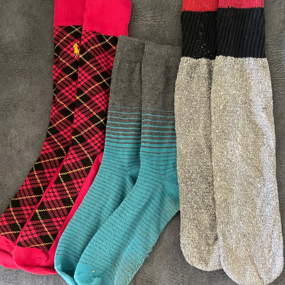 3 pairs of fun socks